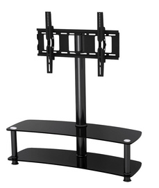High Black Glossy Glass TV Stand with bracket for 32"-55" LCD/LED/PLASMA
