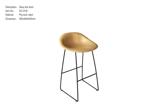 Daisy Bar Stool Scandinavian Solid Wood CHAIR 3D-C5-B