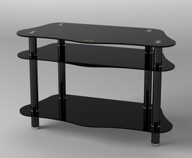 Special cutting edges glass TV Stand BR-TV827