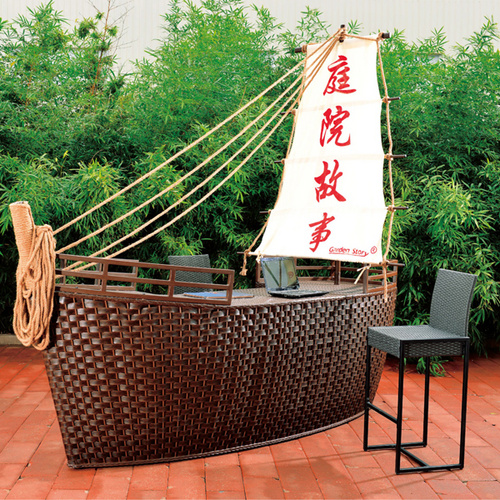 编藤接待台