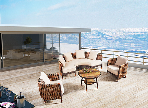 Hot Sale New Design Outdoor Wicker Sofa Set bp-8083