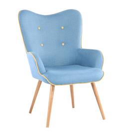 Blue Fabric Single Dining Chair