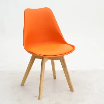 upholstered dining chair with wood legs