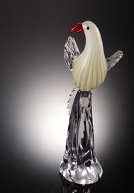 Crystal glass crafts crowing chicken