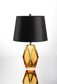 Crystal glass table lamp