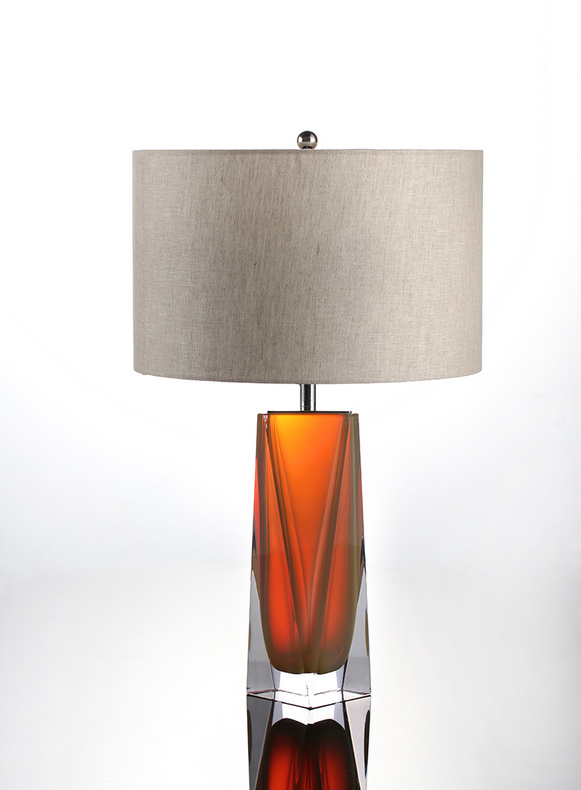 Crystal glass table lamp