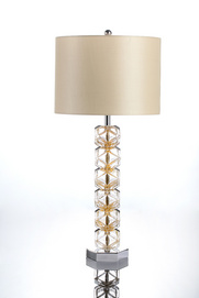 Crystal glass table lamp