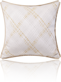 Light color check square pillow