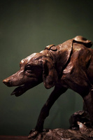 法國(guó)19世紀(jì)狩獵者銅雕藝術(shù)品