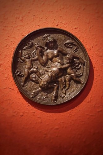 1900年欧洲高浮雕黄铜墙饰