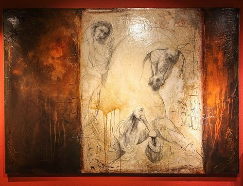画 法国艺术家莱亚.里维埃（Lea Riviere）作品《蒙娜丽莎的眼睛》