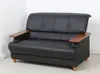 SD-290B Black Leather Two-seater Sofa