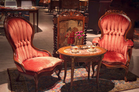 英国上世纪维多利亚风格情侣沙发