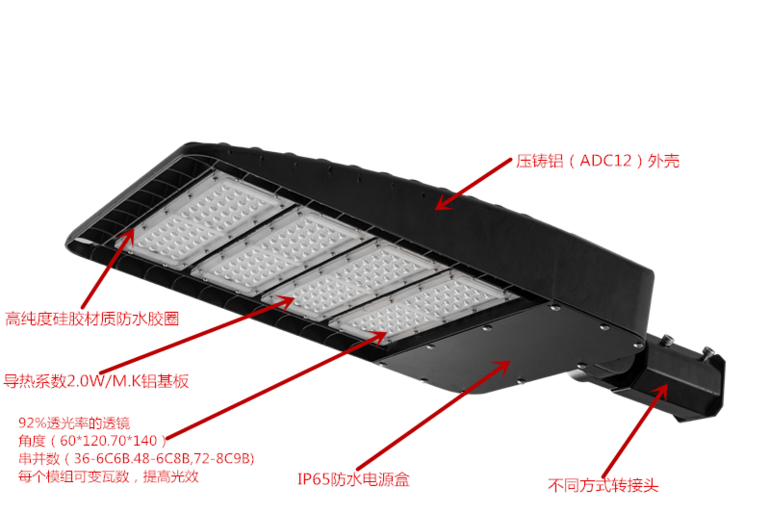 美标四模组鞋盒路灯