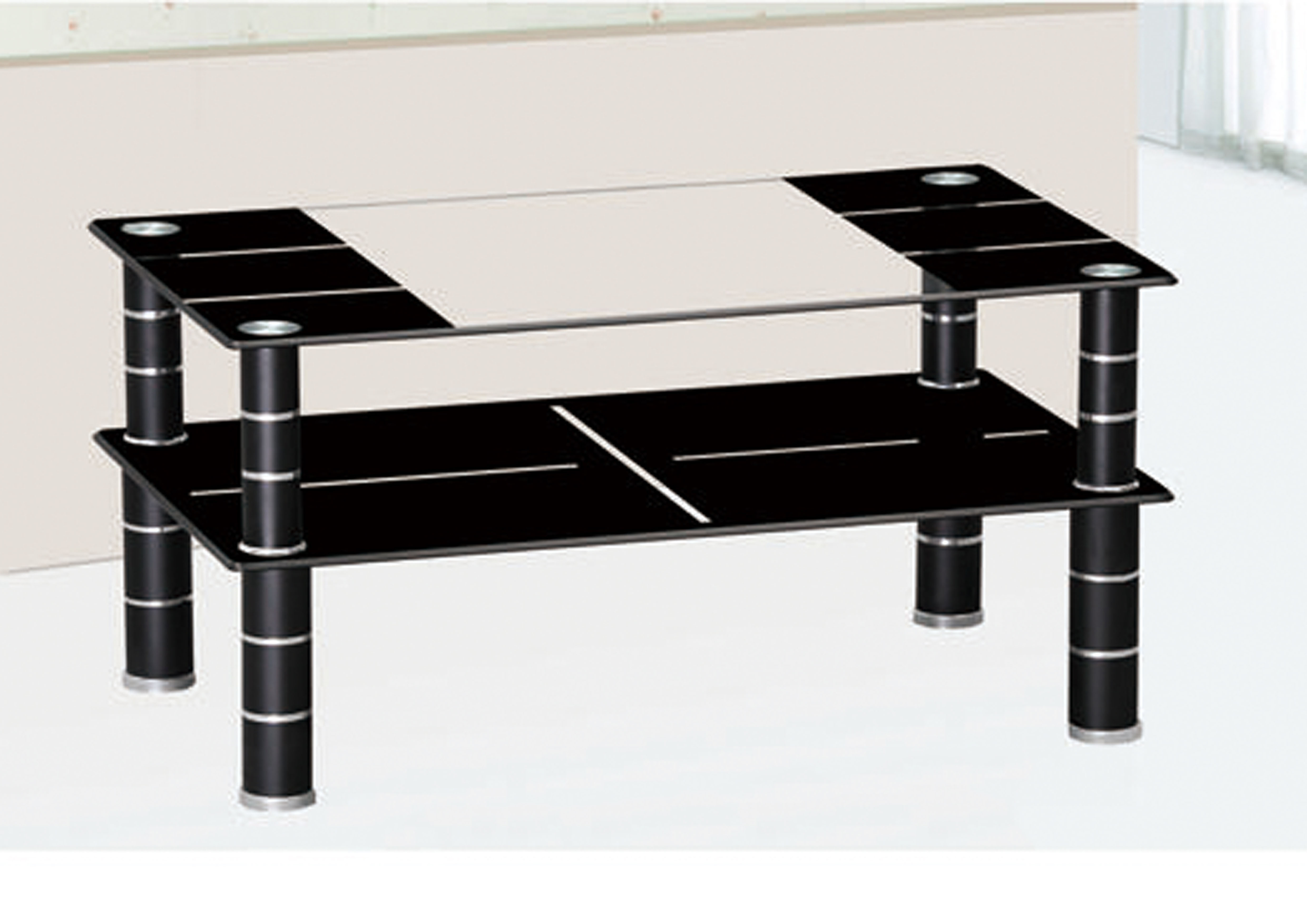 black painted top glass Centre table BR-CT17