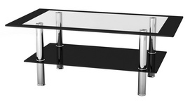 Modern glass and metal coffee table tea desk BR-CT152