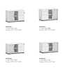 Rolling door combination file cabinet