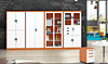 Vertical glass door filing cabinet
