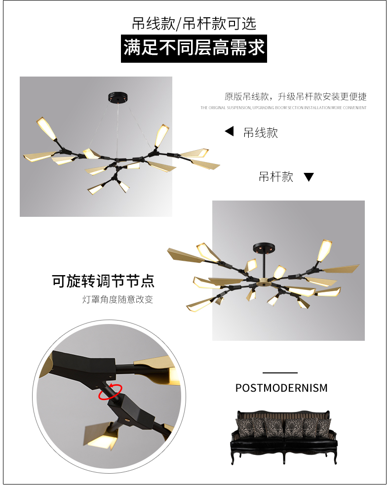 易宇YZ10032北欧风格客厅艺术吊灯