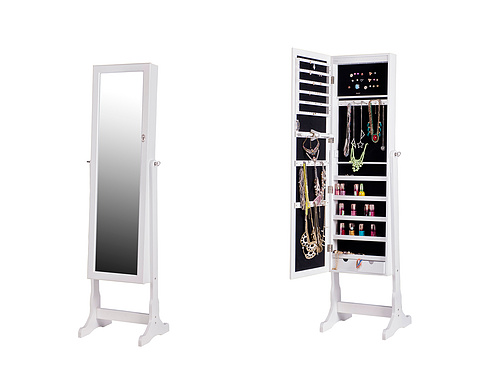 Standing Mirror Jewelry Cabinet