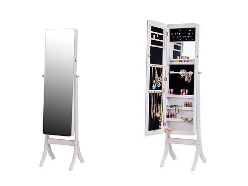 Standing Mirror Jewelry Cabinet
