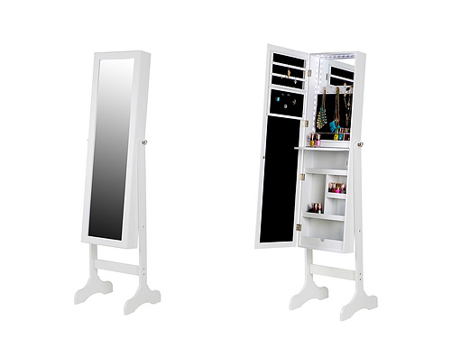 Standing Mirror Jewelry Cabinet