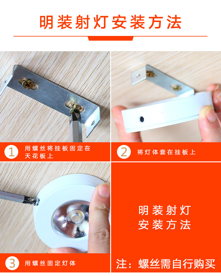 尚客LED超薄明装射灯
