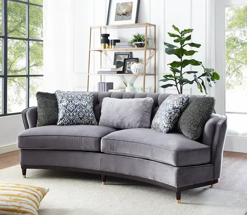 Cresetn shaped sofa designs
