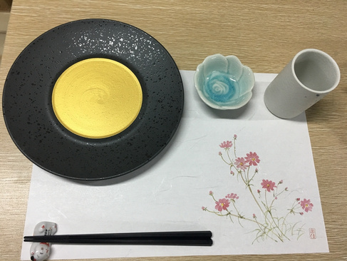 四季餐垫纸半月形