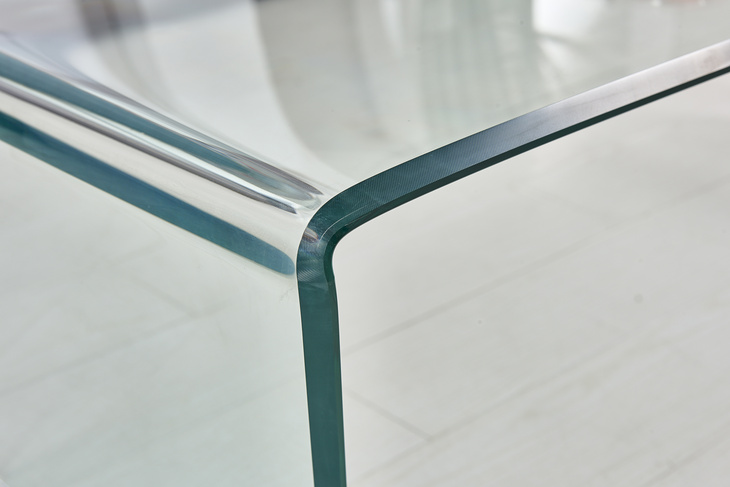 BENT GLASS COFFE TABLE WITH BEVEL EDGE玻璃茶几