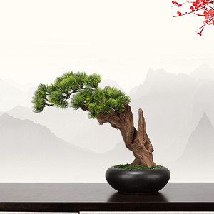 新中式仿真盆景花艺摆件FD1811-7