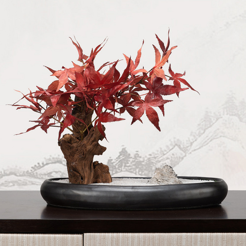 新中式仿真盆景花藝擺件FD1811-8