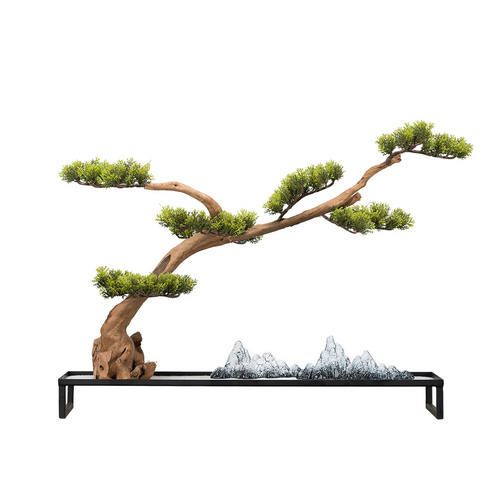 新中式仿真盆景花藝擺件FD1811-10