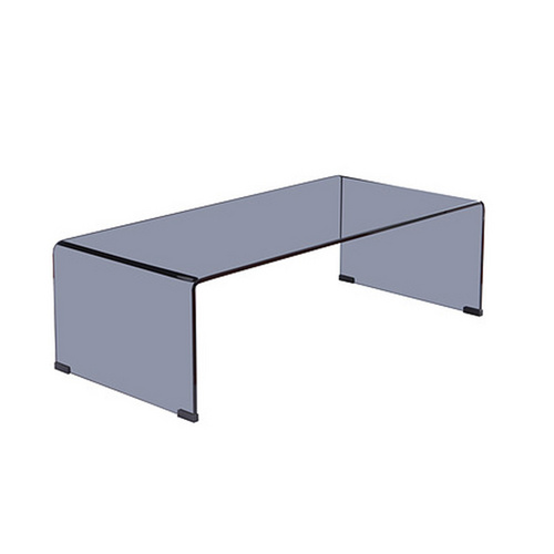 TEMPERED BENT GLASS SMOKE COFFEE TABLE茶几