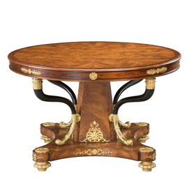 Antique engraved bronze central table