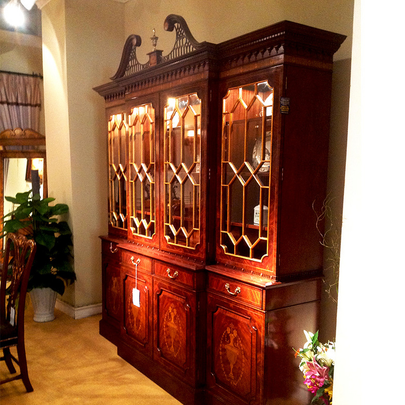 British mahogany display cabinet