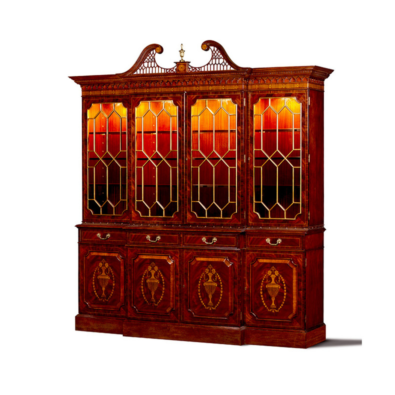 British mahogany display cabinet