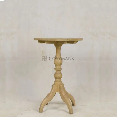 European classical style Tsubaki wood small round table for lamp18126