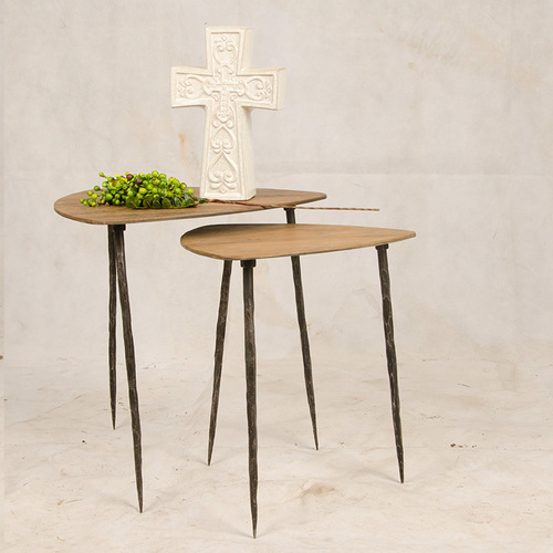 European classical style pine combination lamp table18067+18068