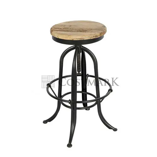 European classical style pine iron high bar chairS4089
