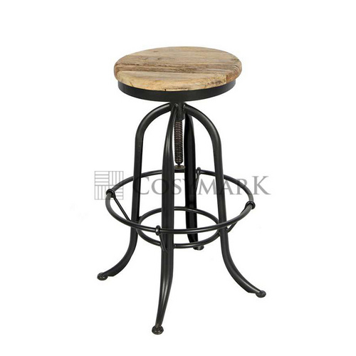 European classical style pine iron high bar chairS4089