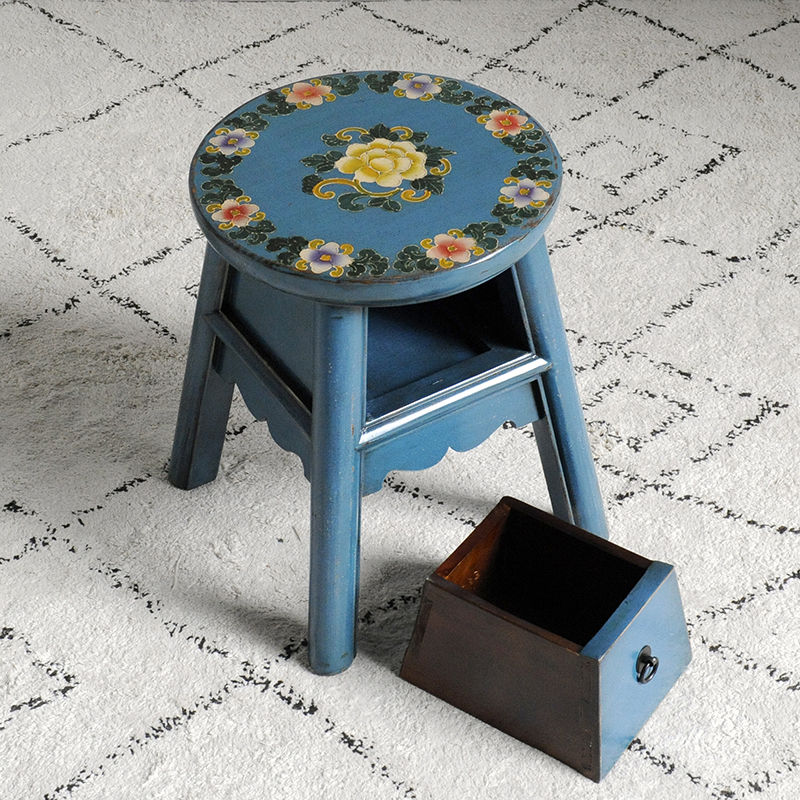 MQ021-Blue Small Stool