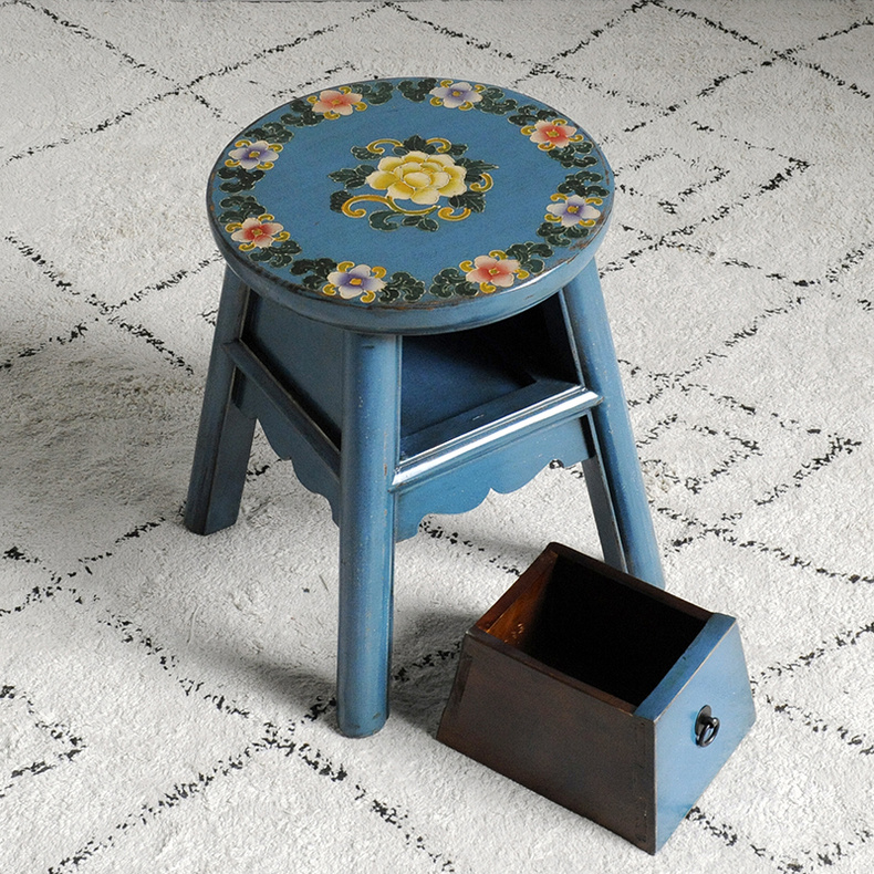 MQ021-Blue Small Stool