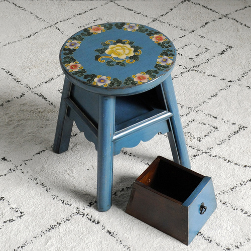 MQ021-Blue Small Stool