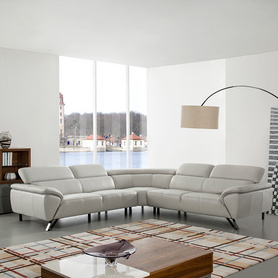 modern sectional sofa in stainless steel legs沙发