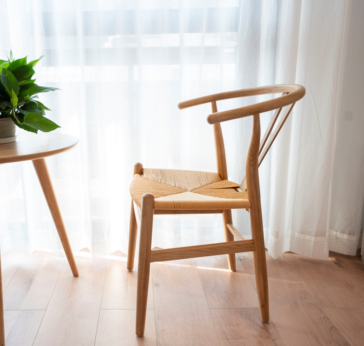 y椅实木日式现代简约北欧餐椅电脑椅橡木家用书房办公靠背扶手椅