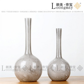 Ornaments flower vessel grey