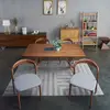 Nordic modern minimalist casual office chair coffee bar Nordic solid wood home dining table and chair combination