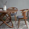 Modern light luxury simple solid wood chair Nordic fashion creative dining chair Designer casual business office cafe chair