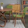 Nordic solid wood chair modern minimalist dining chair desk coffee chair creative fabric chair